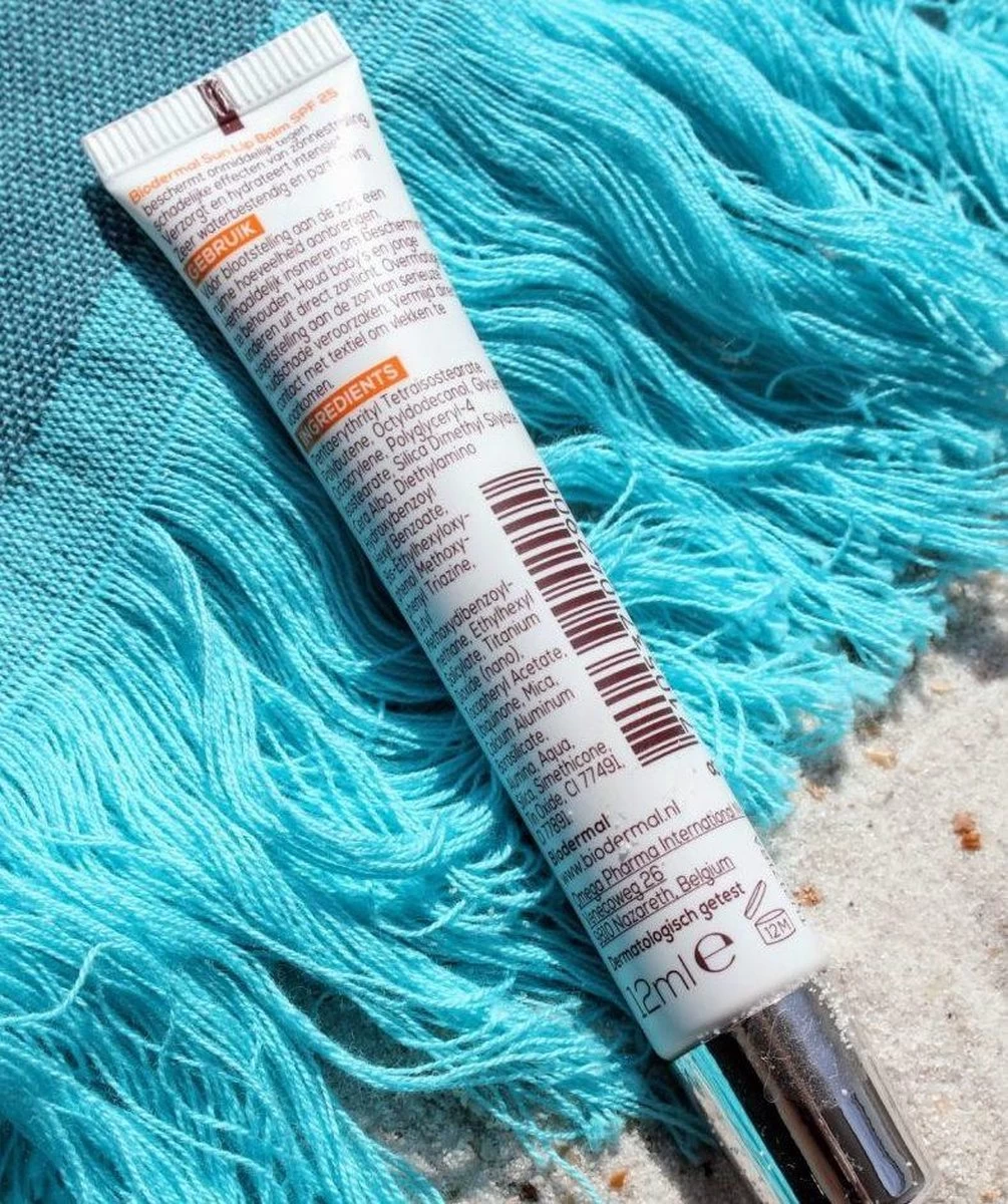 Biodermal Sun Lipbalm SPF25 - Tube 12 Ml - Natural Pink - Lippenbalsem 2 Biodermal Sun Lipbalm SPF25 - Tube 12 Ml - Natural Pink - Lippenbalsem - Afbeelding 2