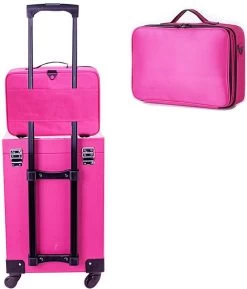 Cosmetica Koffer - Make-up Koffer Met Verstelbare Vakken - Visagie En Nagelstyliste Beauty Koffer - 37x27x13CM - Roze 20 Cosmetica Koffer - Make-up Koffer Met Verstelbare Vakken - Visagie En Nagelstyliste Beauty Koffer - 37x27x13CM - Roze -Make-Up Poeder Verkoop 1025x1200 1