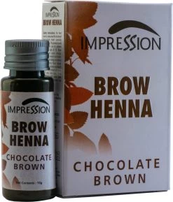 Impression Henna Wenkbrauwverf | Chocolade Bruin | Chocolate Brown | Chocolat Brun | Brow Henna | Goed Voor Meer Dan 20 Behandelingen