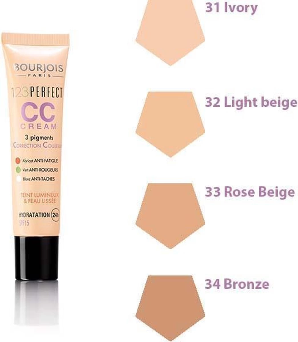 Bourjois 123 Perfect CC Cream - 031 Ivoire 3 Bourjois 123 Perfect CC Cream - 031 Ivoire - Afbeelding 3