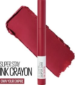 Maybelline SuperStay Ink Crayon Matte Lippenstift - 50 Own Your Empire - Rood - 14 Gr -Make-Up Poeder Verkoop 1057x1200