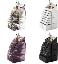 Make-up Cosmetische Organizer Opbergladen Display Dozen Case Met Laden (12D, Transparant) 7 Make-up Cosmetische Organizer Opbergladen Display Dozen Case Met Laden (12D, Transparant) -Make-Up Poeder Verkoop 1087x1200 2