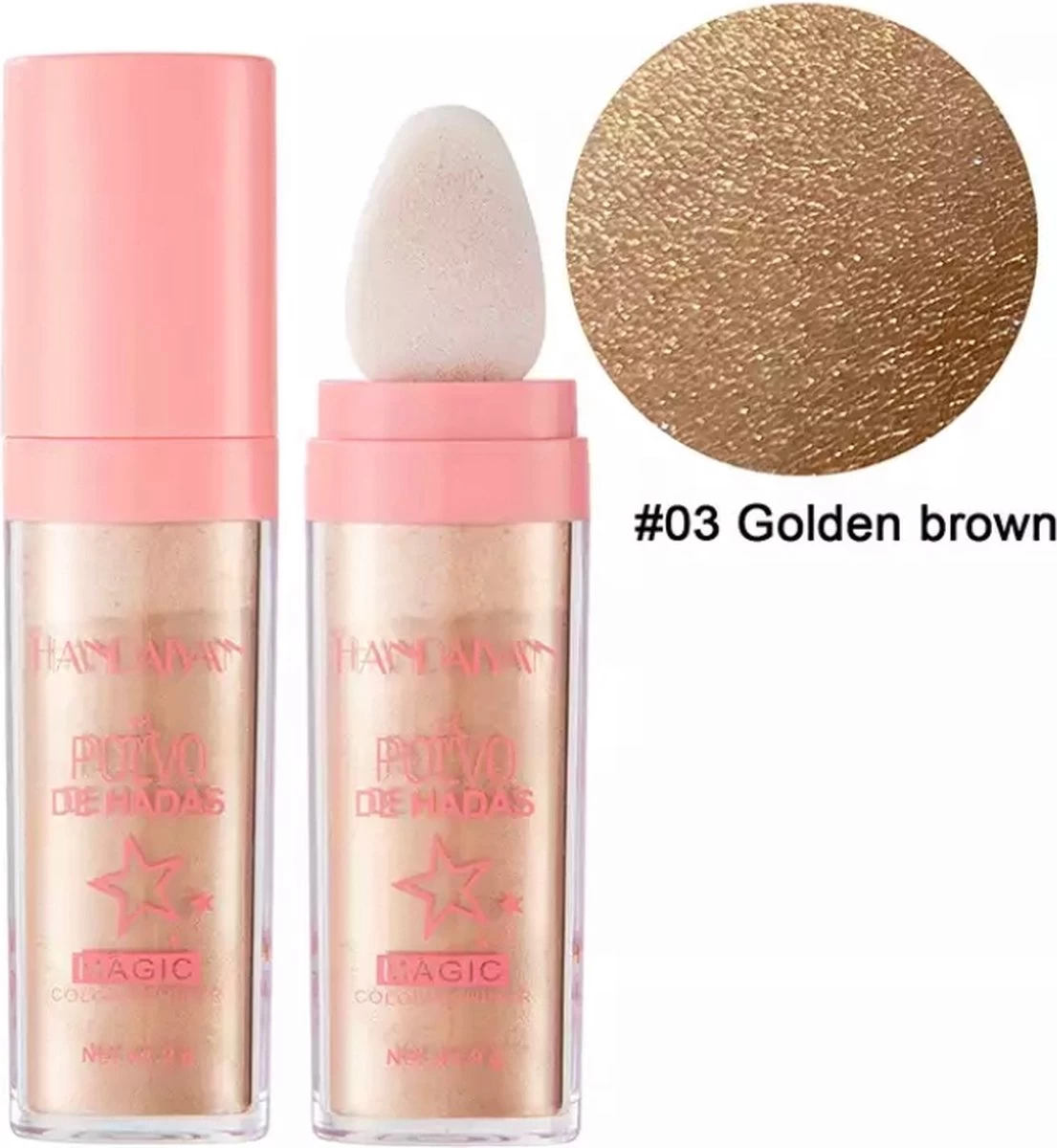 Polvo De Hadas - Highlighter - Glitter - Kleur Goudbruin (Trend) 1 Polvo De Hadas - Highlighter - Glitter - Kleur Goudbruin (Trend)