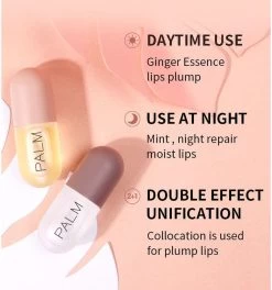 Merkloos Palm Cosmetics Lip Plumper Dag En Nacht (2 Stuks) - Lip Filler - Lip Vergroter - Volle Lippen - Gember Extract & Vitamine E - (Gratis Levering) -Make-Up Poeder Verkoop 1124x1200 2