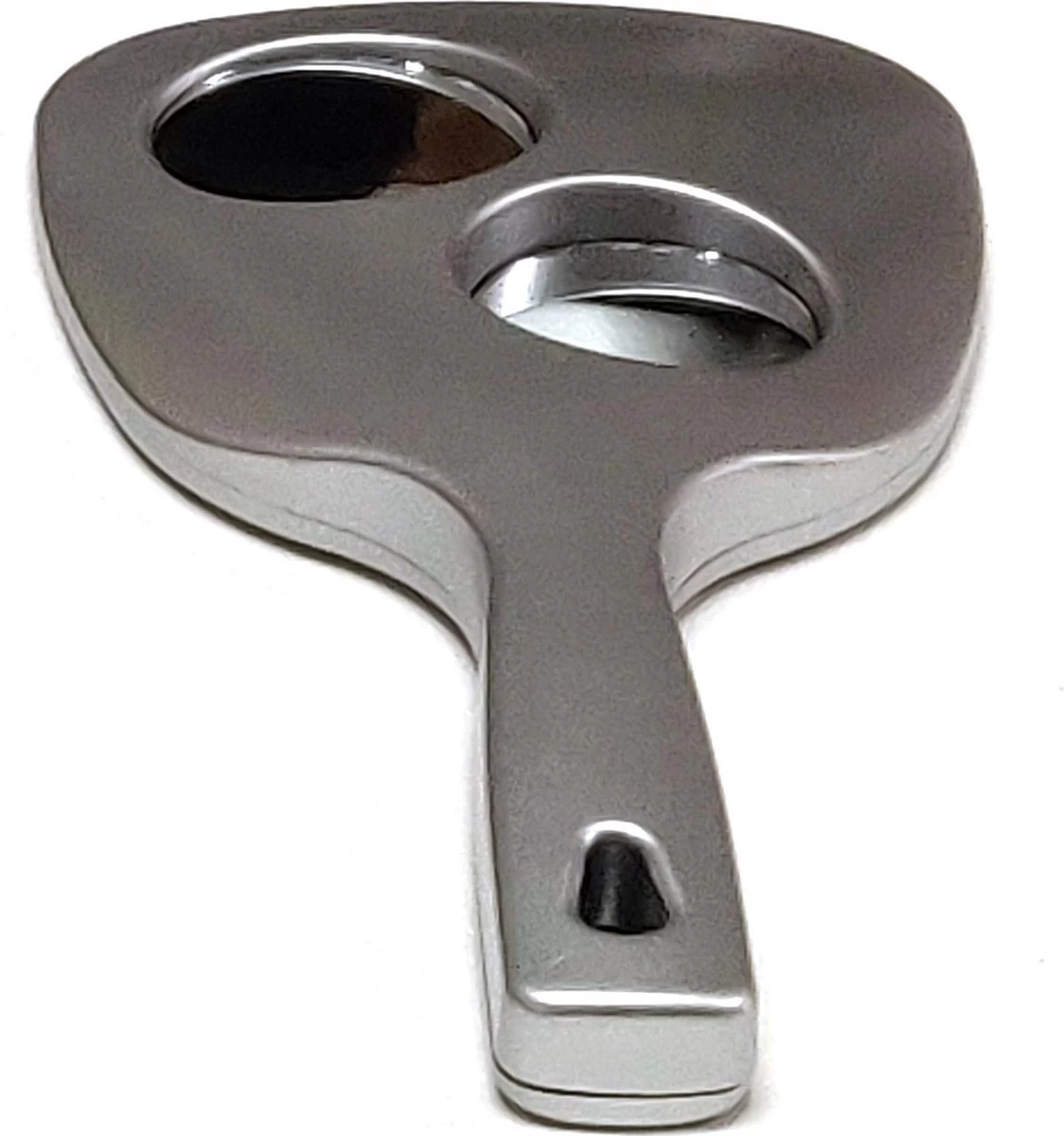 Handspiegel Trio - Spiegel Ø 13,5 Cm - 1X 3X & 5X Vergrotend - Zilver - Afmeting: 25 X 13,3 Cm. 2 Handspiegel Trio - Spiegel Ø 13,5 Cm - 1X 3X & 5X Vergrotend - Zilver - Afmeting: 25 X 13,3 Cm. - Afbeelding 2