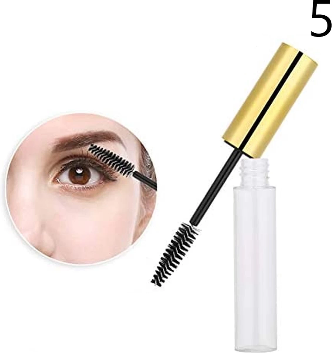 Mascara Tube Leeg - Premium Gold - Goud - 5 Tubes XL - Mascara Leeg - Mascara Flesje - Lege Tube 1 Mascara Tube Leeg - Premium Gold - Goud - 5 Tubes XL - Mascara Leeg - Mascara Flesje - Lege Tube