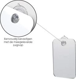 Merkloos Make-up Spiegel Wit - Spiegeltje - Badkamer Spiegel - Waterbestendig - Reisspiegel - 17 X 13 Cm -Make-Up Poeder Verkoop 1159x1200 8