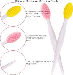 Merkloos Lip Scrub Borstel Set 4-delig - Mee Eters Verwijderen – Gezichtsreiniger – Gezichtsborstel Blackhead Remover -Make-Up Poeder Verkoop 1166x1200 3