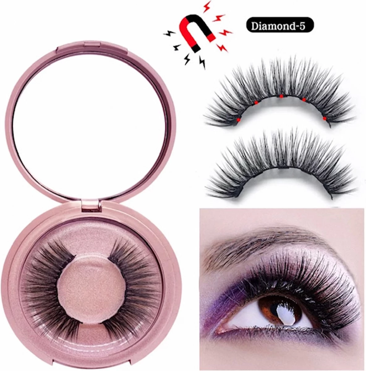Nepwimers Zonder Lijm | Magnetische Wimpers | Eyeliners | Diamond Wimpers | Pincet | Wimperset | Model Diamond | Fake Lashes | M5 Lashes Diamond Set | Herbruikbare Wimpers | 3D Wimpers | Kit | Waterbestendig | Natuurlijke Wimpers | Waterproof 3 Nepwimers Zonder Lijm | Magnetische Wimpers | Eyeliners | Diamond Wimpers | Pincet | Wimperset | Model Diamond | Fake Lashes | M5 Lashes Diamond Set | Herbruikbare Wimpers | 3D Wimpers | Kit | Waterbestendig | Natuurlijke Wimpers | Waterproof - Afbeelding 3