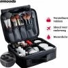 Mmoods Make-up Koffer – Make Up Tas Reizen – Makeup Organizer Verstelbaar -Beautycase Waterdicht – Make-up Tasje Voor Onderweg – Toilettas Voor Cosmetica Zwart
