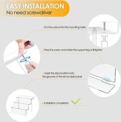 Janaden 4 Tier Acryl Display Stand Parfum Organizer Cupcake Dessert Display Stand Acryl Riser Trap Plank Voor Funko Pops Figuren, Cosmetische Opslag Organizer, Nagellakrek, Kruidenrek -Make-Up Poeder Verkoop 1189x1200 14