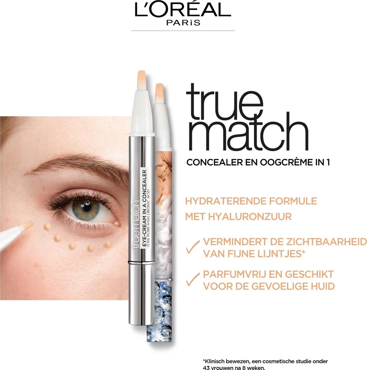 L’Oréal Paris True Match Touche Magique Concealer - N3-5 Natural Beige 11 L’Oréal Paris True Match Touche Magique Concealer - N3-5 Natural Beige - Afbeelding 11