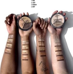 NYX Professional Makeup 3 Steps To Sculpt Face Sculpting Palette - Light 3STS02 - Highlighter En Contouring Make-up - 15 Gr -Make-Up Poeder Verkoop 1193x1200 6