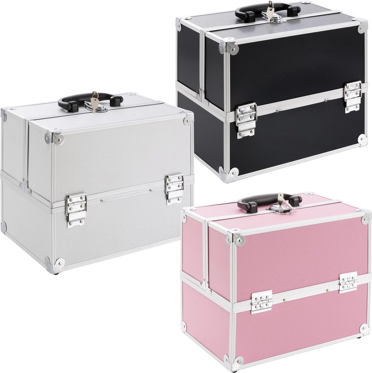 AREBOS Cosmeticakoffer Beauty Case Multikoffer 15 L Roze 3 AREBOS Cosmeticakoffer Beauty Case Multikoffer 15 L Roze - Afbeelding 3