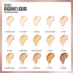 Maybelline Dream Radiant Liquid - 45 Light Honey - Foundation Geschikt Voor De Droge Huid Met Hyaluronzuur - 30 Ml -Make-Up Poeder Verkoop 1199x1200 3