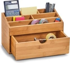 Zeller Present Houten Bureau Organizer - C-04-4-CHout - Sorteervakken & Duurzaam -Make-Up Poeder Verkoop 1200x1072 2