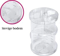 LuZana Make-Up Organizer - Beauty Organizer Voor Make Up - 360° Roterend - Opbergbox - Opbergdoos Cosmetica - Sieradendoos - Nagellak - Lippenstift - Transparant - Cadeautje Voor Vrouw -Make-Up Poeder Verkoop 1200x1106 5