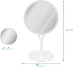 Navaris Make-up Spiegel Met Verlichting - Inclusief Kleinere Handspiegel Met 5x Vergroting - LED-verlichting Met Dim-functie - Wit -Make-Up Poeder Verkoop 1200x1110 3