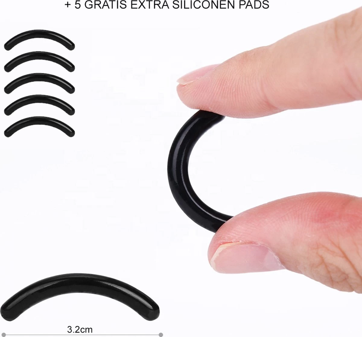INTER-ESQUE® Wimperkruller - Eyelash Curler + 5x Gratis Extra Siliconen Pad - Zwart 7 INTER-ESQUE® Wimperkruller - Eyelash Curler + 5x Gratis Extra Siliconen Pad - Zwart - Afbeelding 7