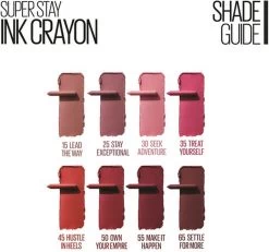 Maybelline SuperStay Ink Crayon Matte Lippenstift - 50 Own Your Empire - Rood - 14 Gr -Make-Up Poeder Verkoop 1200x1122