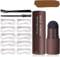 EverToys Wenkbrauw Stempel - Plus Poeder - Eye Brow Stamp - Kit - Trimmer - Potlood - Lash Lift - Stick - Potlood - Set - Bruin