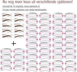 Merkloos Wenkbrauw Stempel – Brow Stamp – Stempelset – Make Up – Bruin – Incl. 34 Sjablonen – Incl. Wenkbrauw Borstel – Waterproof - Herbruikbaar - Cadeau Voor Haar -Make-Up Poeder Verkoop 1200x1128 4