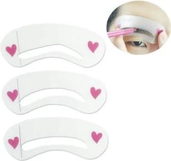 Merkloos Wenkbrauw Sjablonen (set Van 3) - Epileren - Wenkbrauwen Tekenen - Wenkbrauwpotlood - DisQounts