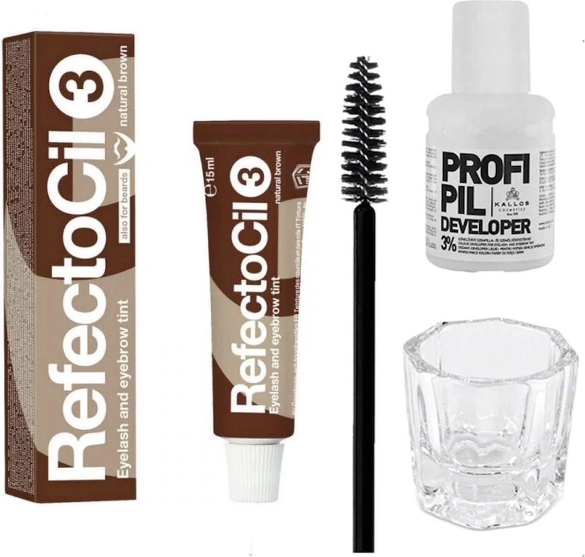 Refectocil Henna Set Incl. Brush & Mengglas #3 Natuurlijk Bruin 1 Refectocil Henna Set Incl. Brush & Mengglas #3 Natuurlijk Bruin