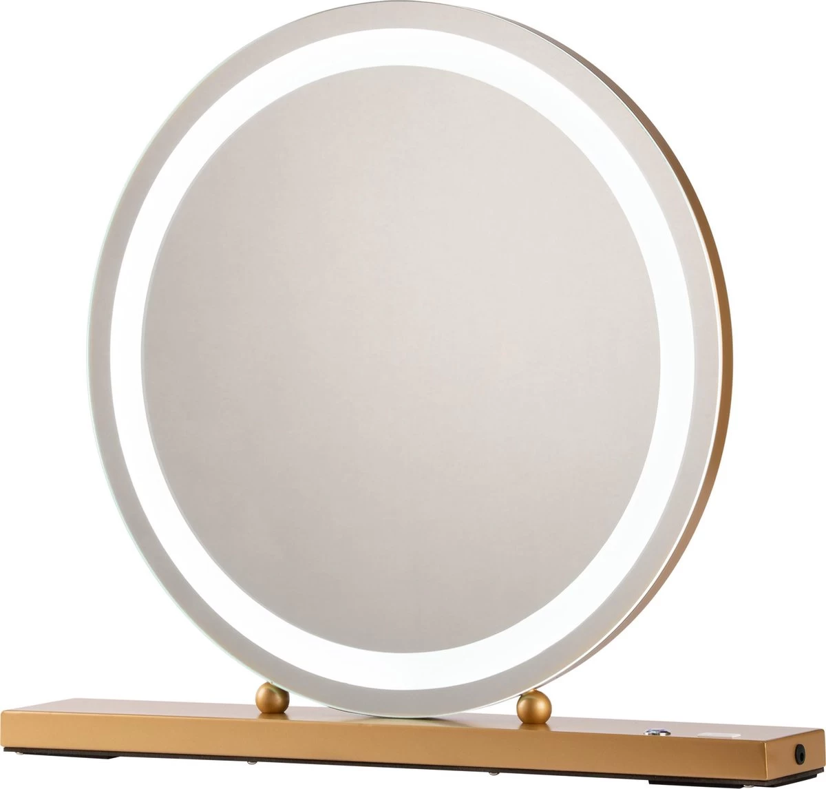 Nuvoo Make-up Spiegel - Visagie Spiegel - Hollywood Spiegel - Diameter 50cm - 3 Licht Tinten - Dimbaar - USB Telefoonoplader - Goud 1 Nuvoo Make-up Spiegel - Visagie Spiegel - Hollywood Spiegel - Diameter 50cm - 3 Licht Tinten - Dimbaar - USB Telefoonoplader - Goud