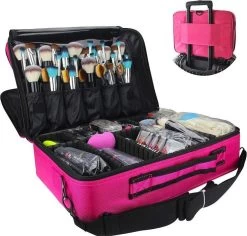 Cosmetica Koffer - Make-up Koffer Met Verstelbare Vakken - Visagie En Nagelstyliste Beauty Koffer - 40x30x14CM - Roze 15 Cosmetica Koffer - Make-up Koffer Met Verstelbare Vakken - Visagie En Nagelstyliste Beauty Koffer - 40x30x14CM - Roze -Make-Up Poeder Verkoop 1200x1146 3
