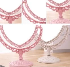 Merkloos Makeup Spiegel - Dubbelzijdig - Luxe - Draagbaar - Reis Make-up Spiegel - Roze -Make-Up Poeder Verkoop 1200x1149 5