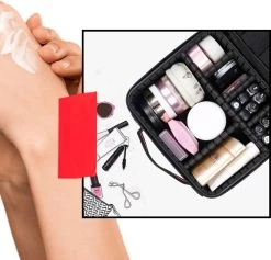 Mmoods Make-up Koffer – Make Up Tas Reizen – Makeup Organizer Verstelbaar -Beautycase Waterdicht – Make-up Tasje Voor Onderweg – Toilettas Voor Cosmetica Zwart -Make-Up Poeder Verkoop 1200x1150 6