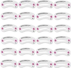 Merkloos Wenkbrauw Stencil / Wenkbrauw Sjabloon Voor Wenkbrauw Stempel - 24 Verschillende Sjablonen - Wenkbrauw Poeder En Wenkbrauwverf - Brow Stamp - Wenkbrauw Vormen - Make Up Set - Make Up Kwasten Set - Cadeau Voor Haar - Wenkbrauwsjablonen
