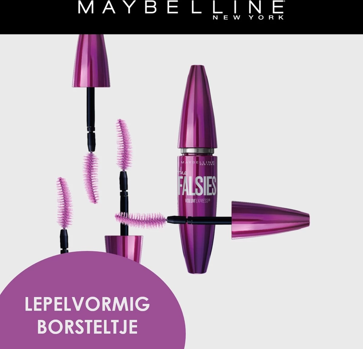Maybelline Volum'Express Falsies - Zwart - Mascara 12 Maybelline Volum'Express Falsies - Zwart - Mascara - Afbeelding 12