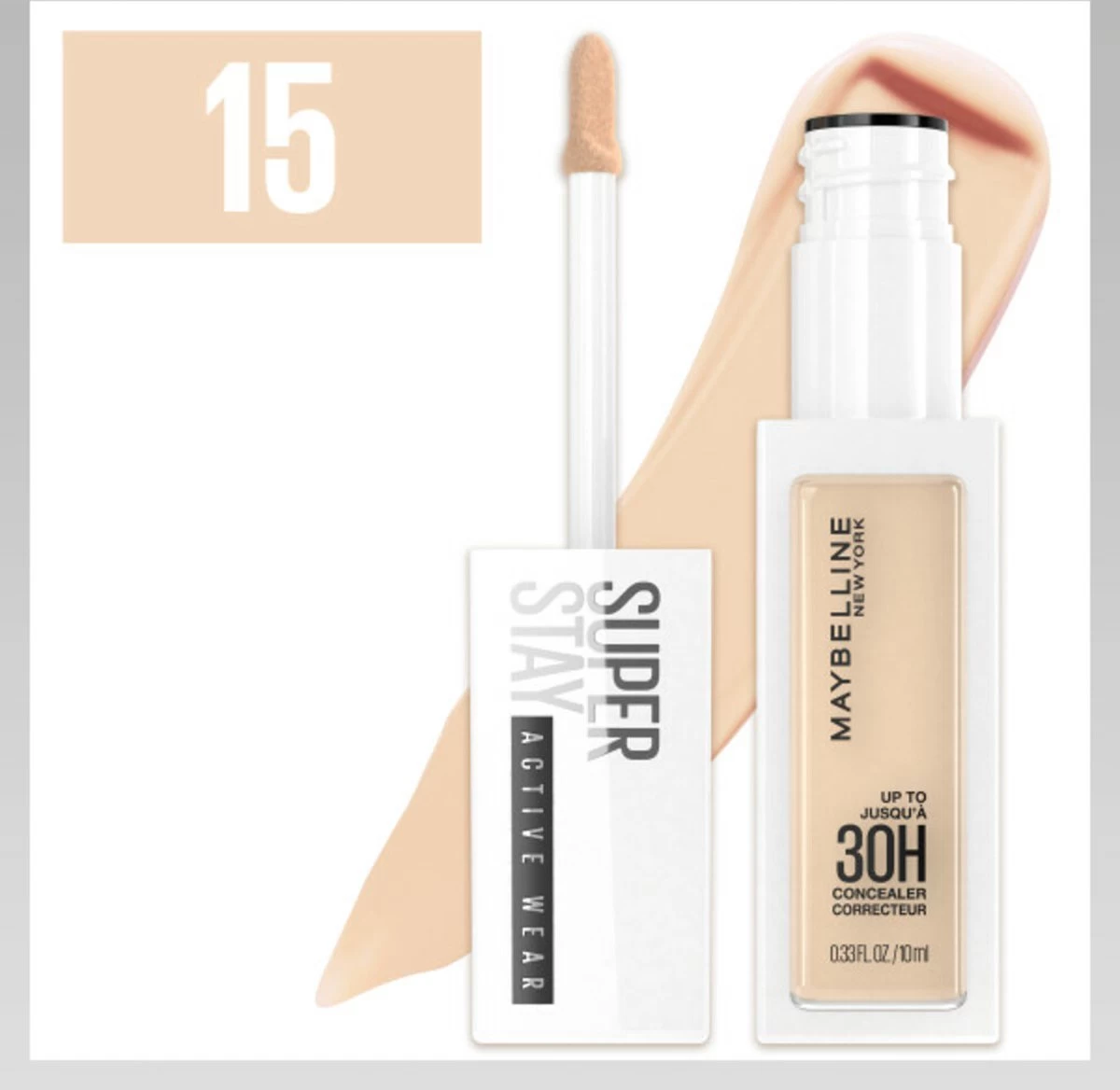 Maybelline SuperStay 30H Active Wear Concealer - 15 Light 5 Maybelline SuperStay 30H Active Wear Concealer - 15 Light - Afbeelding 5