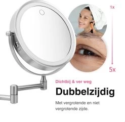 MH Products - Make Up Spiegel - Rond - Wanspiegel - Spiegellamp - 5x Vergroting - 17,5 Cm CM 10 MH Products - Make Up Spiegel - Rond - Wanspiegel - Spiegellamp - 5x Vergroting - 17,5 Cm CM -Make-Up Poeder Verkoop 1200x1171 6