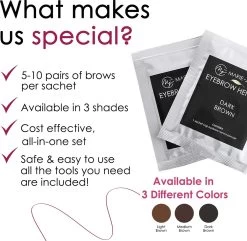 Marie-José & Co Henna Wenkbrauwverf Donkerbruin - Complete Henna Brows Kit - Tattoo Brow Set Voor 20 Paar Wenkbrauwen -Make-Up Poeder Verkoop 1200x1172 6