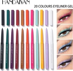 HANDAIYAN Sneldrogend Waterdicht En Niet Gemakkelijk Uit Te Vegen Kleur Eyeliner 20 Kleuren -Make-Up Poeder Verkoop 1200x1173 15