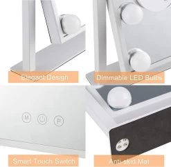 Bright Beauty Vanity Make Up Spiegel Met Verlichting - Wit - Dimbaar Met Drie Lichtstanden -Make-Up Poeder Verkoop 1200x1177 1