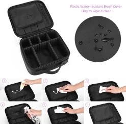 Cosmetica Koffer - Make-up Koffer Met Verstelbare Vakken - Visagie En Nagelstyliste Beauty Koffer - 26x23x9CM -Make-Up Poeder Verkoop 1200x1182 12