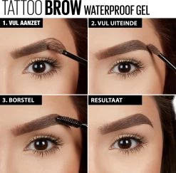 Maybelline Tattoo Brow Waterproof Wenkbrauwgel - 04 Medium Brown -Make-Up Poeder Verkoop 1200x1182 7