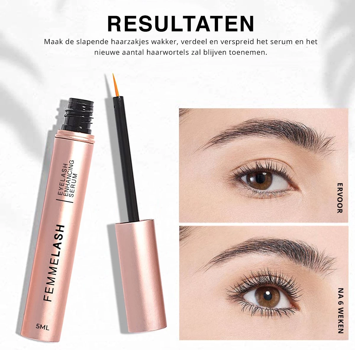 FemmeLash - EyeLash Serum - Wimper Groei - Lange Wimpers - Volle Wimpers - 5 Ml 2 FemmeLash - EyeLash Serum - Wimper Groei - Lange Wimpers - Volle Wimpers - 5 Ml - Afbeelding 2
