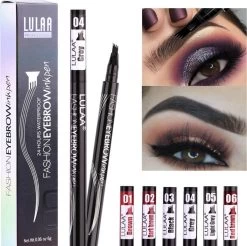 LULAA Microblade Pen - Watervaste Wenkbrauwpen - DONKERBRUIN - Waterproof Tattoo Pen - Make Up - Microblading - Eyebrow