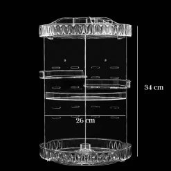 LuZana Make-Up Organizer - Beauty Organizer Voor Make Up - 360° Roterend - Opbergbox - Opbergdoos Cosmetica - Sieradendoos - Nagellak - Lippenstift - Transparant - Cadeautje Voor Vrouw -Make-Up Poeder Verkoop 1200x1199 15