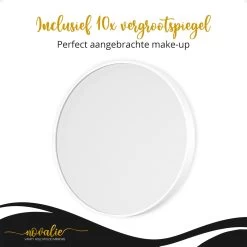 Novalie Hollywood Spiegel Met Verlichting - 65 Cm X 50 Cm - Make Up Spiegel Met Led Lampen – Visagie – Dimbaar / 3 Lichtstanden – Voor Hem / Haar Cadeau – 10x Vergroting – Met Tru-Daylight Verlichting – Wit -Make-Up Poeder Verkoop 1200x1200 1029