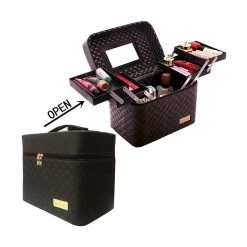 Confibel Make Up Koffer - Uitklapbaar - 5 Opbergbakken - Met Spiegel - Zwart 21 Confibel Make Up Koffer - Uitklapbaar - 5 Opbergbakken - Met Spiegel - Zwart -Make-Up Poeder Verkoop 1200x1200 1049