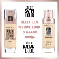 Maybelline Dream Radiant Liquid - 45 Light Honey - Foundation Geschikt Voor De Droge Huid Met Hyaluronzuur - 30 Ml -Make-Up Poeder Verkoop 1200x1200 105