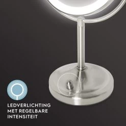 HoMedics MIR8150 Dubbelzijdige Make Up Spiegel Met Verlichting - Vrijstaand - 7x Vergroting - Spiegel Met Ringverlichting -Make-Up Poeder Verkoop 1200x1200 1068