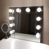 Merkloos LED Spiegel | 10 LEDS | Make-up Spiegel | Helderheid Aanpasbaar | USB Voeding | Geheugenfunctie