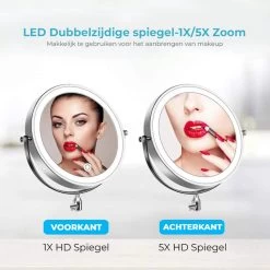 MH Products - Make Up Spiegel - Rond - Wanspiegel - Spiegellamp - 5x Vergroting - 17,5 Cm CM 9 MH Products - Make Up Spiegel - Rond - Wanspiegel - Spiegellamp - 5x Vergroting - 17,5 Cm CM -Make-Up Poeder Verkoop 1200x1200 1107